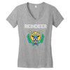 reindeer christmas Women's V-Neck T-Shirt