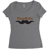 mustache (2) Women's Triblend Scoop T-shirt