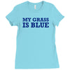 blue grass t shirt country music shirt cool tshirt harmonica banjo shi Ladies Fitted T-Shirt