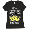 purrfect day Ladies Fitted T-Shirt