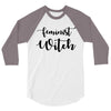feminist witch 3/4 Sleeve Shirt