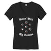 rolling with the homies Women's V-Neck T-Shirt