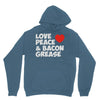 love peace and bacon grease Hoodie