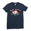 April Peeking Out Baby Girl Ladies Fitted T-Shirt