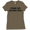 fuck on the first date Ladies Fitted T-Shirt