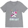Born Unicorns-Born February V-Neck Tee