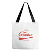 enjoy cocaine funny gray Tote Bags
