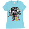 skull biker Ladies Fitted T-Shirt
