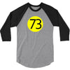 73 the perfect number t shirt the big bang theory cool funny 3/4 Sleeve Shirt