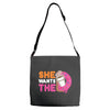 She Wants The D Dunkin Donuts Adjustable Strap Totes