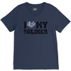 i love my soldier navy camouflage V-Neck Tee