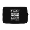 Born In August Laptop sleeve