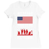 Stand For The Flag We Kneel For The Fallen Ladies Fitted T-Shirt