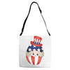 4th of July Peeking Baby Inside Egg Adjustable Strap Totes