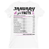 January Girl Facts Capricorn Ladies Fitted T-Shirt