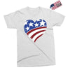 disstressed america flag heart Exclusive T-shirt