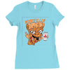 pizzaa monster Ladies Fitted T-Shirt