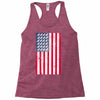 t-rex vintage american flag Racerback Tank