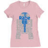 r2d2 typography Ladies Fitted T-Shirt