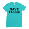 save ferris Ladies Fitted T-Shirt