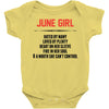June Girl Hated By Many Baby Onesie