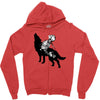 Wolf And Human Zipper Hoodie