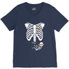 pregnant skeleton baby costume halloween maternity ninja ladies V-Neck Tee