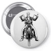 skeleton biker Pin-back button