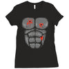 gunshot gorilla chest tee Ladies Fitted T-Shirt