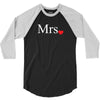 Mrs with heart dot (Mr and Mrs set) 3/4 Sleeve Shirt