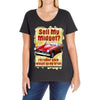 sell midget ideal christmas gift or present Ladies Curvy T-Shirt