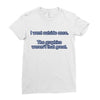 i went outside once (3) Ladies Fitted T-Shirt