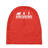 be nice to fat people bear chase funny pub joke Baby Beanies