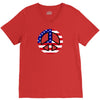 flag us flag peace independence day V-Neck Tee