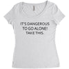 it's dangerous to go alone!take this. Women's Triblend Scoop T-shirt