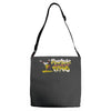 breakdance like nobody's tipping Adjustable Strap Totes