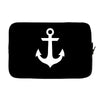 anchor black sailor vintage style navy nautical Laptop sleeve