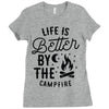 life is better by the camp fire (2) Ladies Fitted T-Shirt