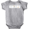 push button recieve bacon Baby Onesie