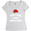 this girl loves christmas Women's Triblend Scoop T-shirt
