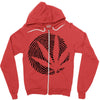 cannabis fingerprinting (black) Zipper Hoodie