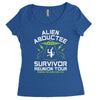 alien abductee survivor tour ufo nerd geek comic funny Women's Triblend Scoop T-shirt