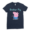 peppa pig brother pig Ladies Fitted T-Shirt