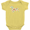 dachshund flower Baby Bodysuit