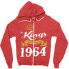 kings are born in 1964 Zipper Hoodie