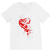 heartless splatter V-Neck Tee
