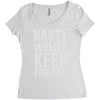 nasty women keep fighting Women's Triblend Scoop T-shirt