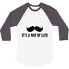 mustache 3/4 Sleeve Shirt