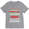 Santa Only Comes Once A Year Grandma Is Always Here To Cheer V-Neck Tee