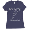 lick the tip shirt by the savage chef Ladies Fitted T-Shirt